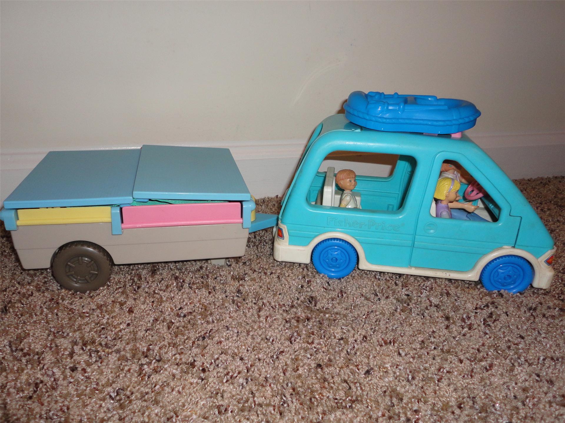 FISHER PRICE LOVING FAMILY DOLL HOUSE POP UP CAMPER WITH