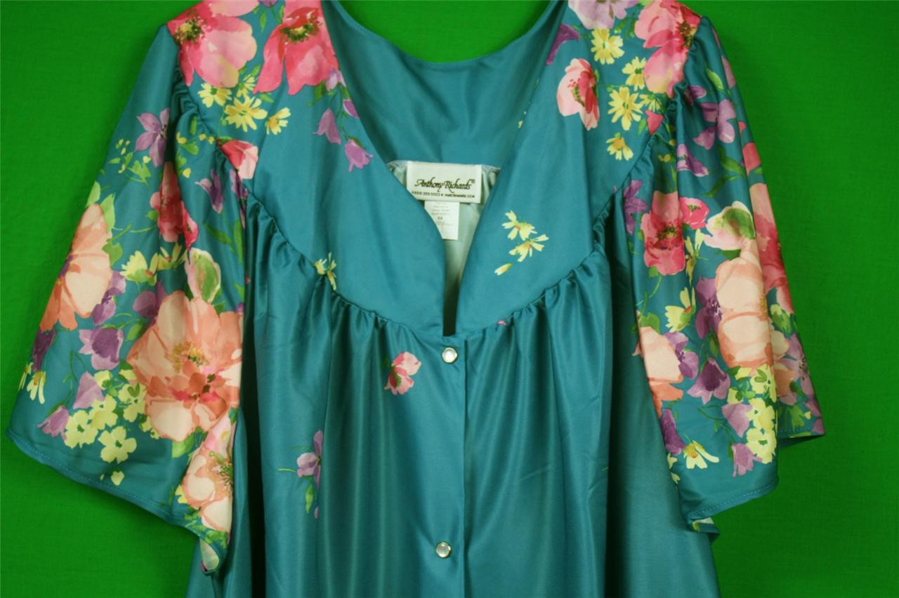 5X Women's Floral SS Snap Front Duster w Side Pockets by Anthony ...