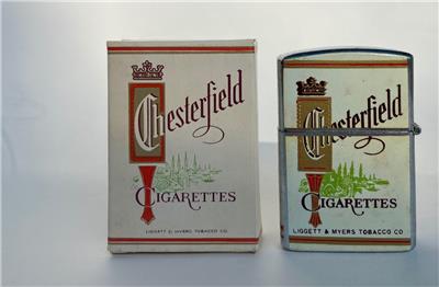 co op chesterfield cigarettes Vintage NOS Chesterfield Cigarette Lighter Tobacco Advertising Continental  Japan