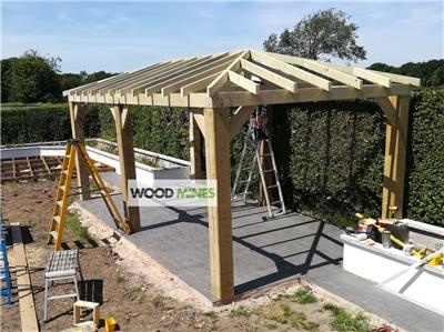wooden bbq shelter outdoor garden structure patio pergola