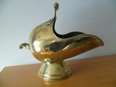 vintage brass coal scuttle