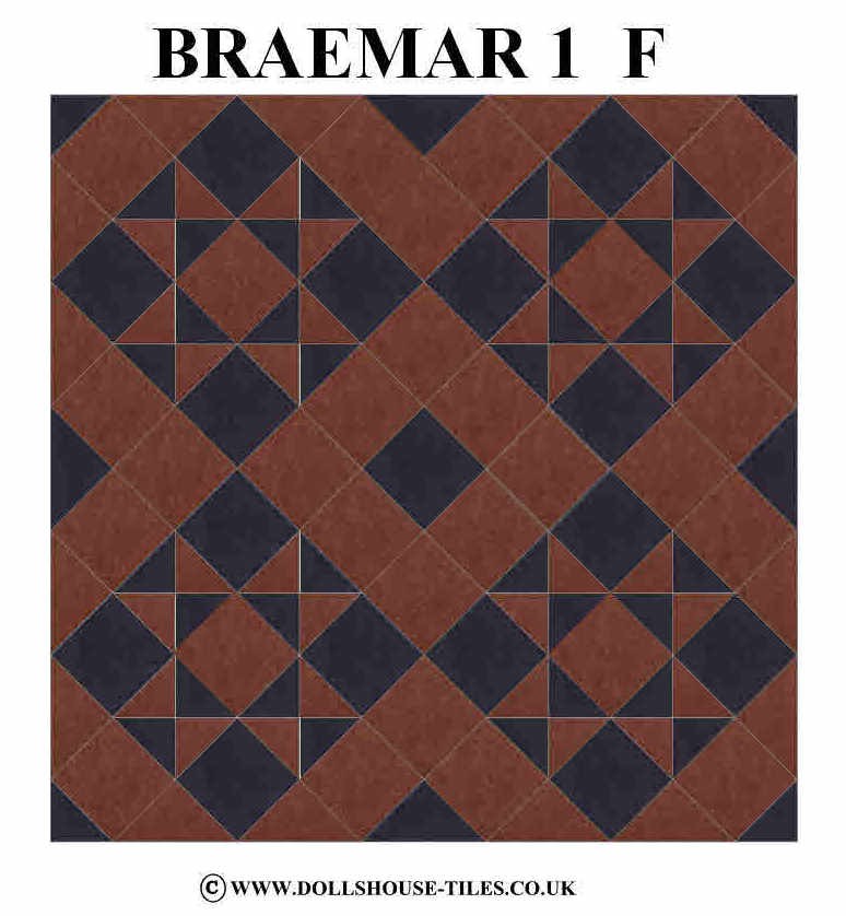 F DOLLHOUSE MINIATURES DOLLHOUSE TILES./& FLOORING.BRAEMAR 1 FLOOR TILES