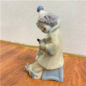 lladro pierrot with puppy