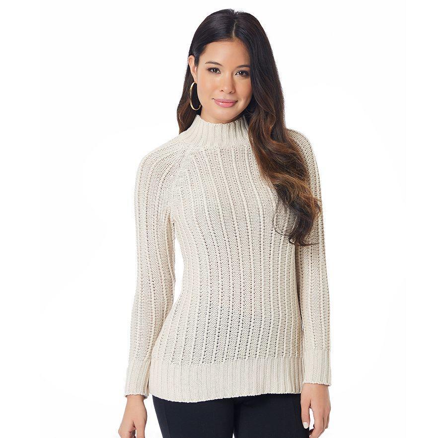 daisy fuentes Textured Turtleneck Sweater Women Sizes M, L or XL NEW ...