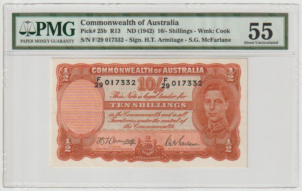 Australia 1942 Armitage &  McFarlane 10 Shillings