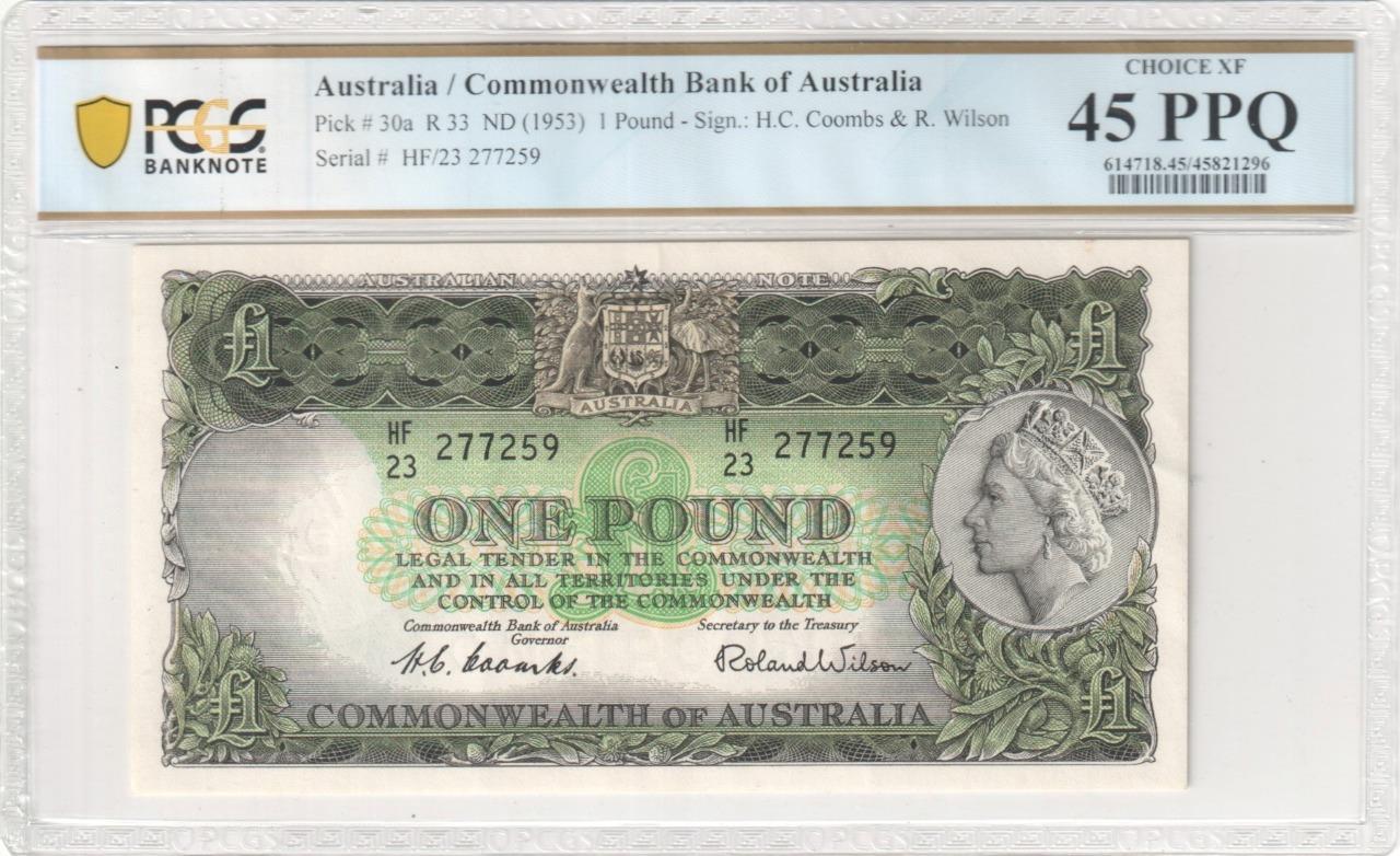 Australia 1953 Coombs & Wilson 1 Pound