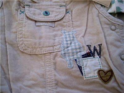 New boys girls unisex pooh heritage dungarees m/&s outfit age newborn