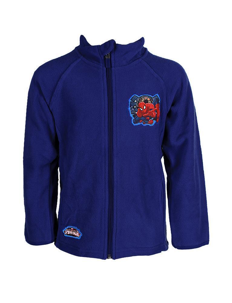 Spiderman Blue Boys Warm Comfy Fleece Top Jacket Coats Zip Age 6