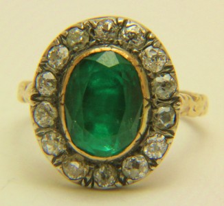 A Magnificent Georgian Emerald & Old Cut Diamond Ring Circa 1800's | eBay
