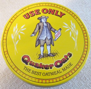 quaker oats replica 1896 advertising tin