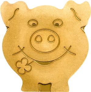 palau $1 golden lucky pig 0.5 g pure .9999 gold coin