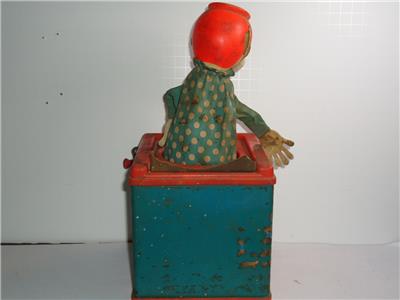 TWO VINTAGE JACK IN THE BOX TOYS - MATTEL 1976 & MERITUS