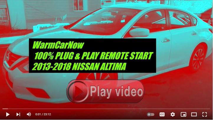 2013-2018 nissan altima remote start installation