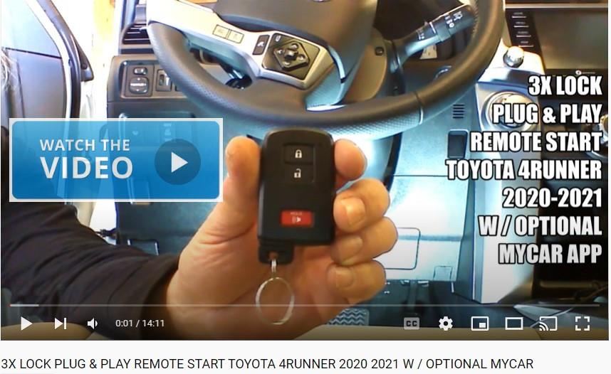 Plug and Play remote start installation 2020-2021 Toyota 4runner PTS