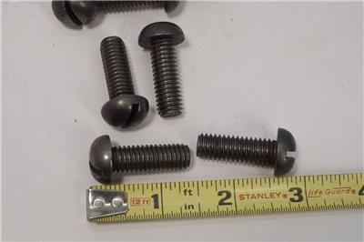 200 NOS USA Made 5/16-18 x 1-3/4" Slotted Iron Fillister Head Machine Screws
