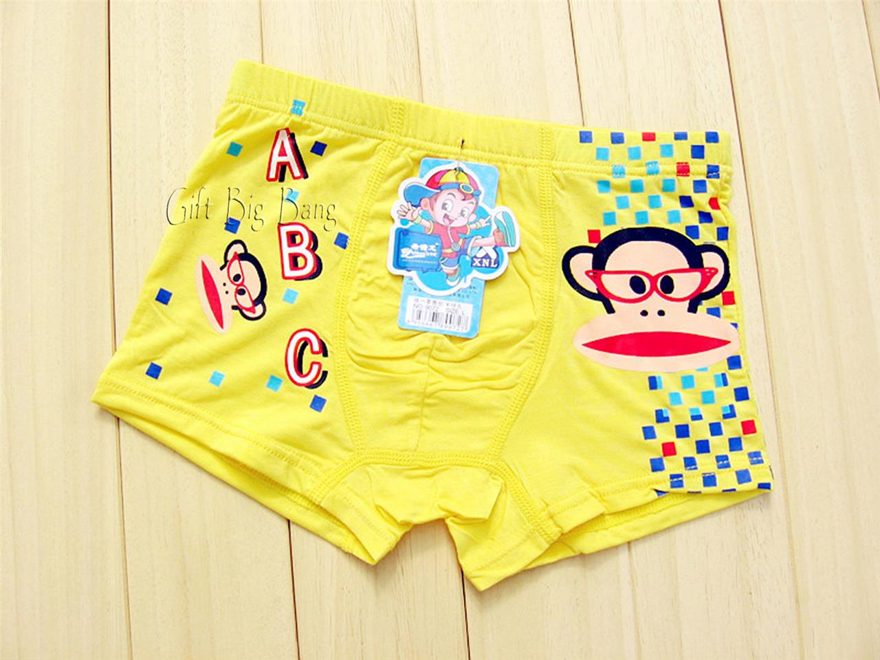 5PCS Cartoon Modal Boxer Briefs Underwear Underpants for Boys Kids Size ...