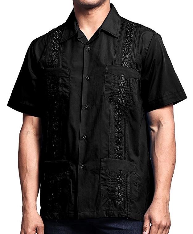 New Guayabera Men's Premium Cuban Bartender Wedding Casual Button Up ...