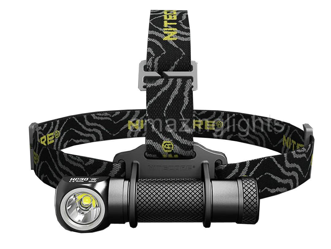 Nitecore HC30 1000 Lumen LED Headlamp w// 2 x 18650 Batteries /& Charger Kit