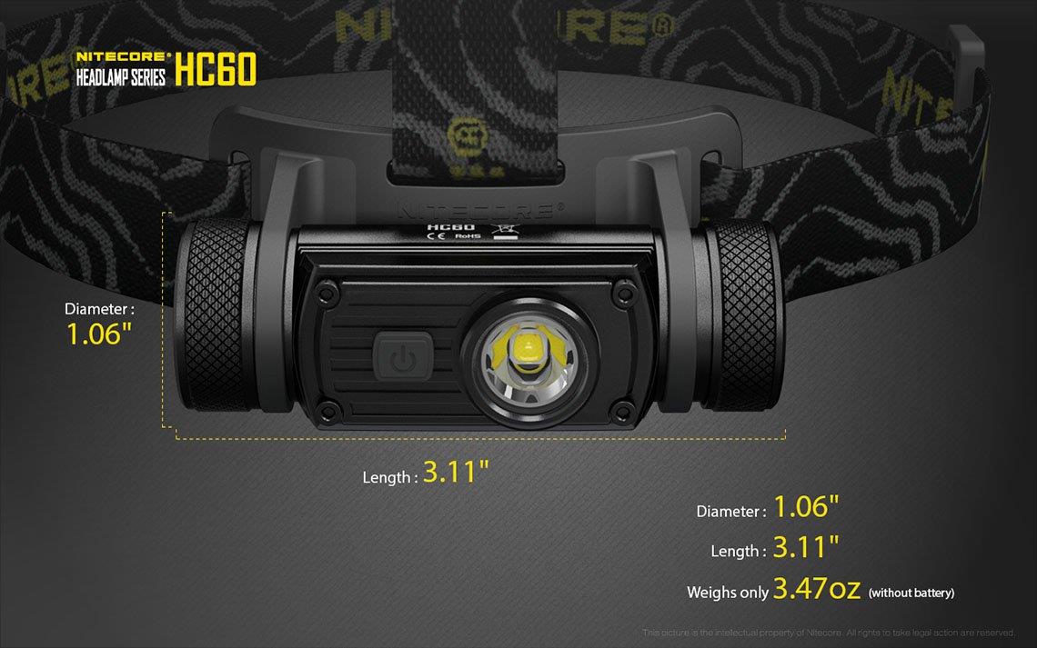 Nitecore NU20 rechargeable 360 Lm Léger DEL Projecteur-Vert