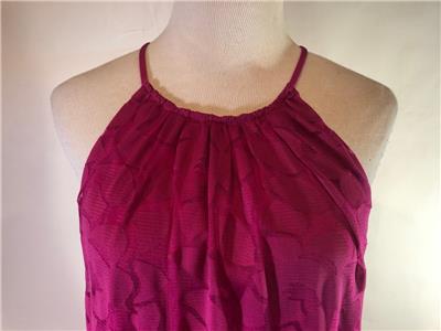 Maggy London Womens Pink Floral Halter Swing Dress 14 Ebay