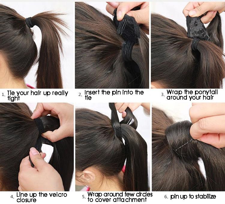 22 Sexy Wave Curly Wrap On Ponytail Hair Extension Piece Long