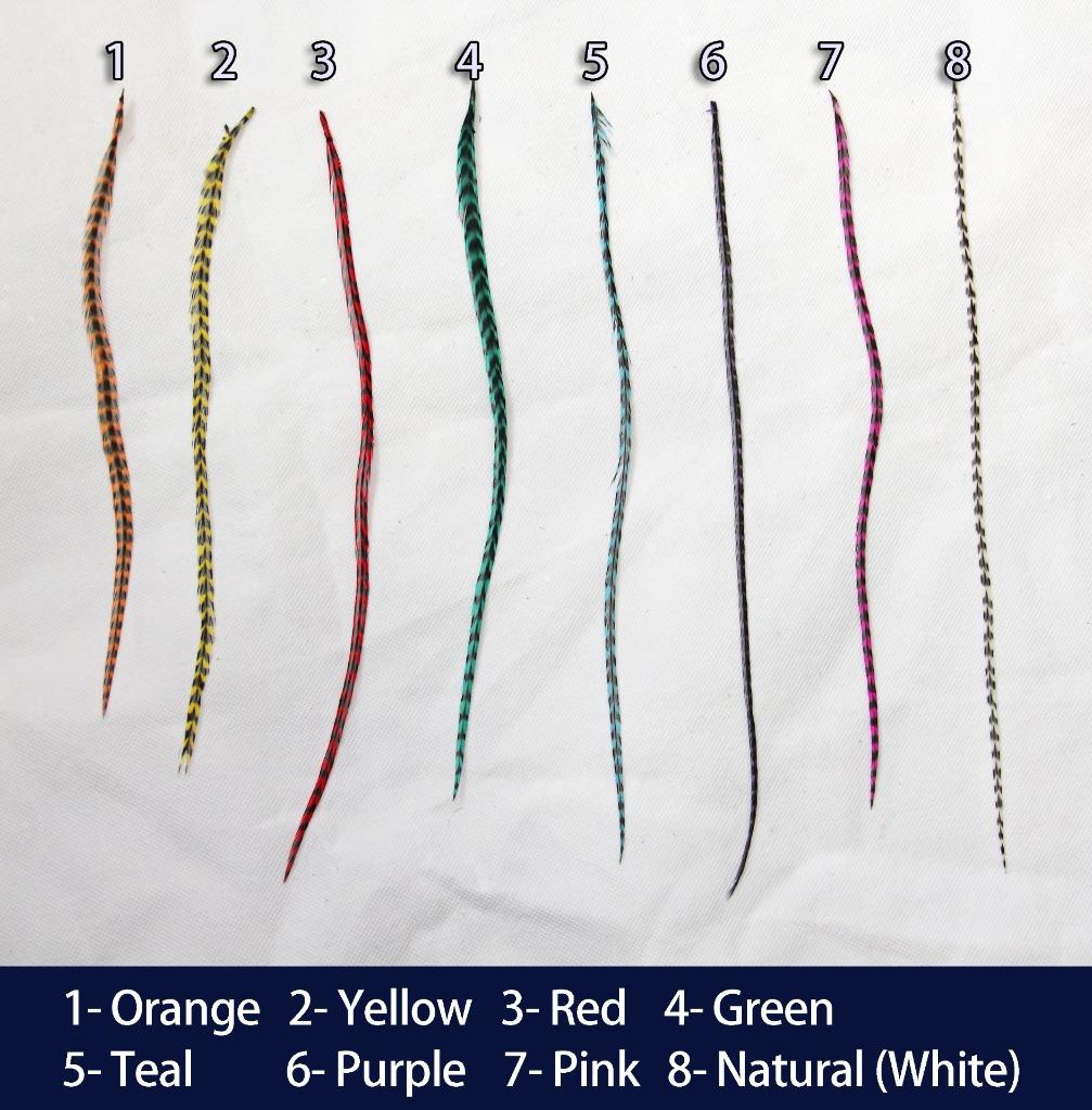 Colorful Whiting Real Feather I Tip Hair Extension Highlight