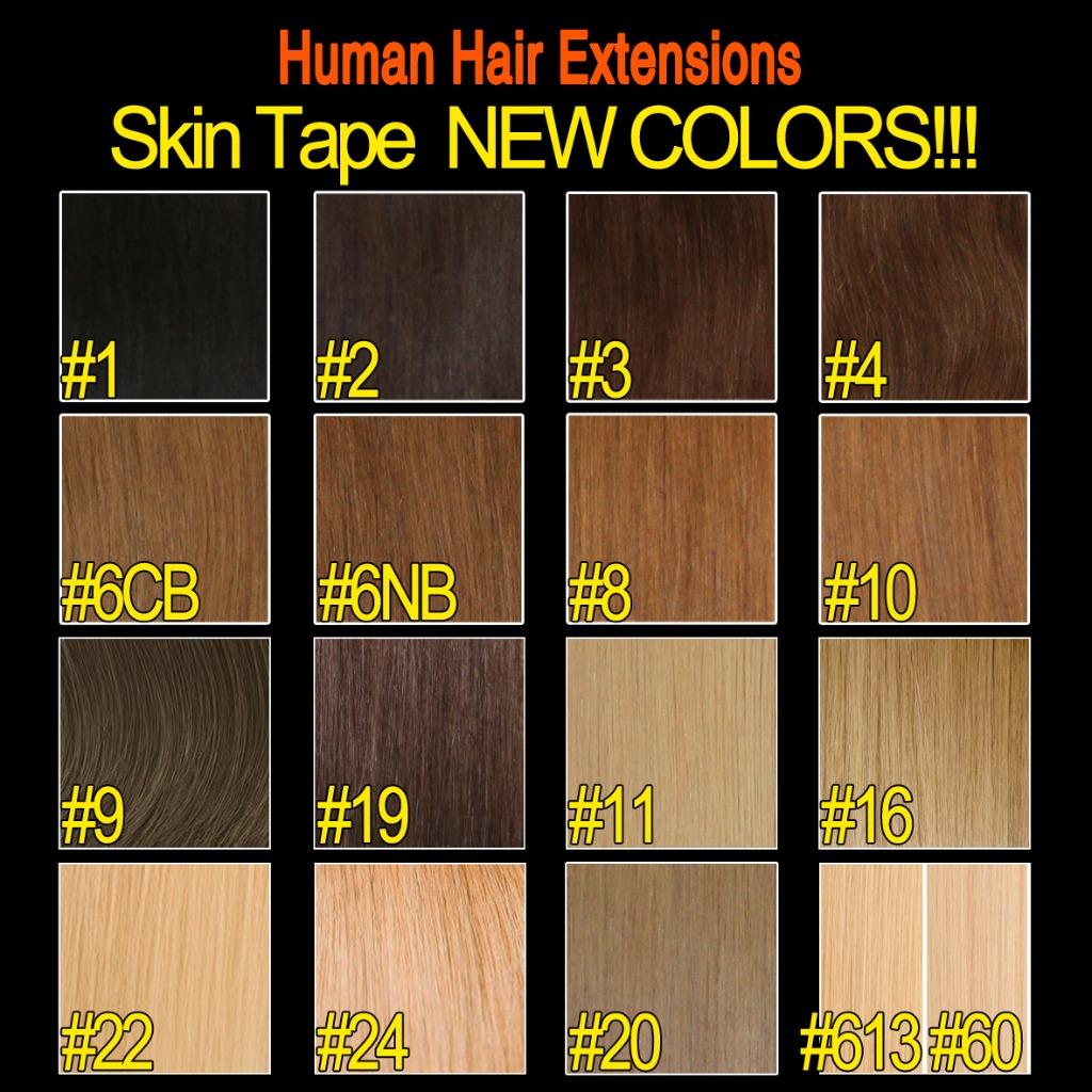 22 Skin Tape Human Hair Extensions Black Brown Blonde Ebay