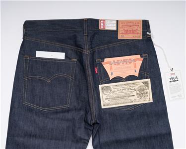 Levi's 501 LVC 66 太耳 W32 L32 1966 501® Original Fit Selvedge Men's Jeans - Dark Wash