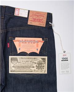 LVC Levi's Vintage Clothing Big E 1966 501 XX Raw Selvedge Denim