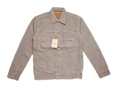 Momotaro $465 NWT Indigo Beige Striped Hinoki Dyed Hickory