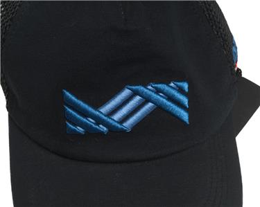 KNT Kiton $450 NWT Black Blue Embroidered Cotton Baseball Cap Hat