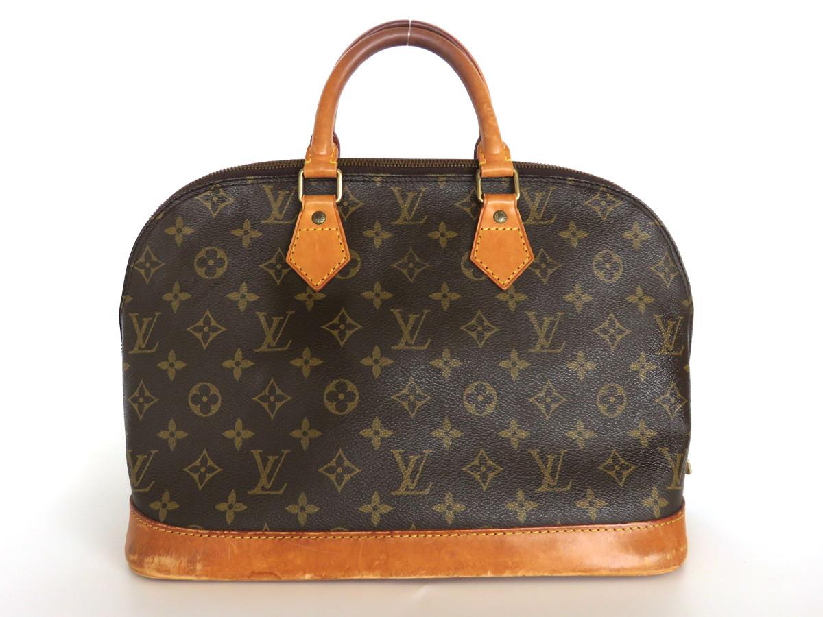 Authentic LOUIS VUITTON Monogram Canvas Leather Alma Handbag Bag | eBay