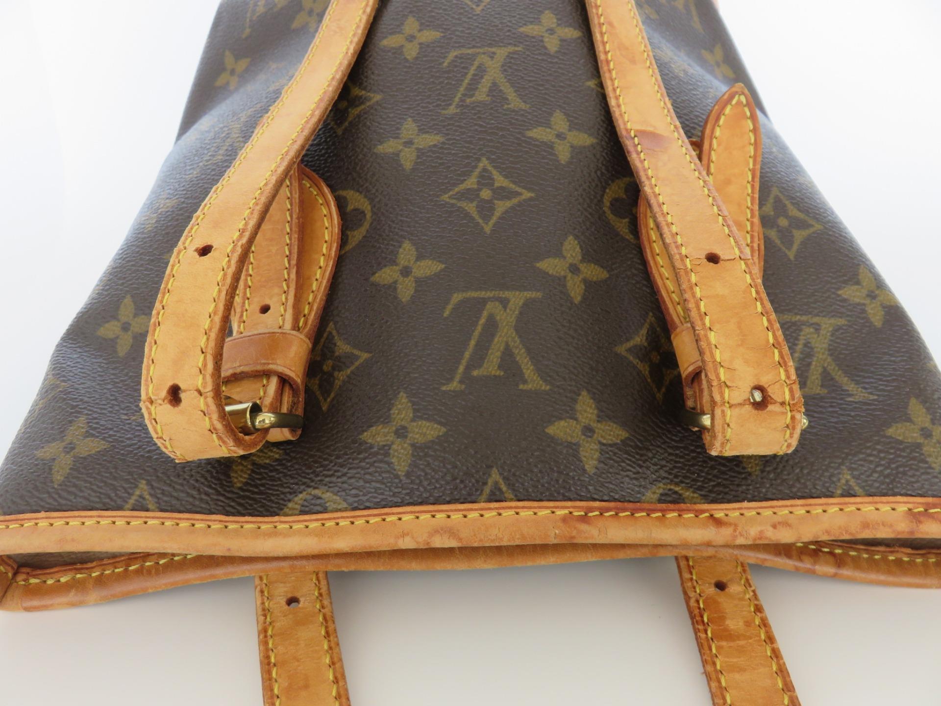 Authentic LOUIS VUITTON Monogram Canvas Leather Petit Bucket Bag with Pouch | eBay