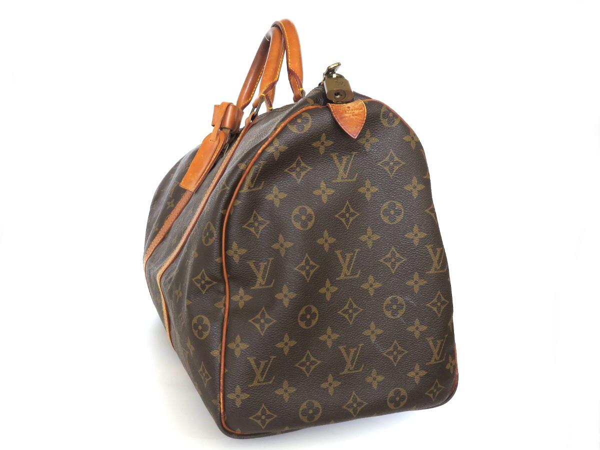 Authentic LOUIS VUITTON Monogram Canvas Leather Keepall 50 Boston Travel Bag | eBay