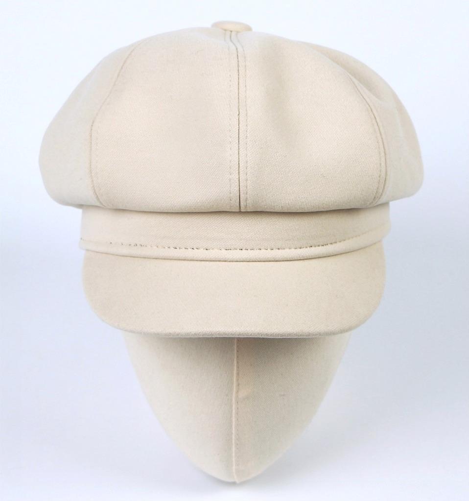 Solid Octagonal Spitfire Newsboy Cabbies Painter Beret Hat Cap - Picture 3 of 3
