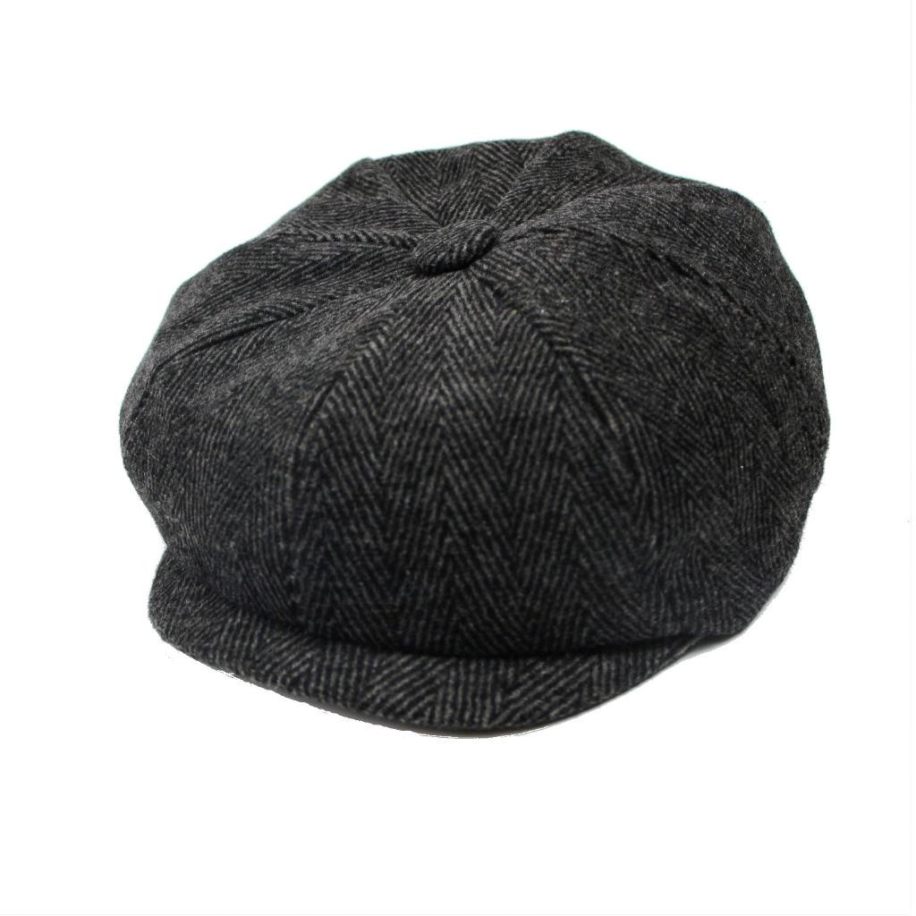 Herringbone Applejack Newsboy Cabbies Big Apple Tweed Ivy Golf Hat Cap - 第 2/3 張圖片