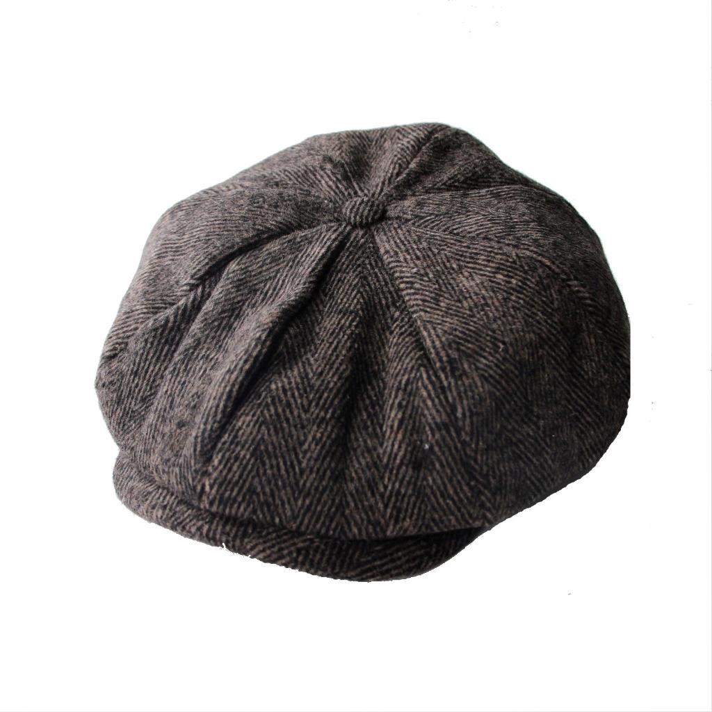 Herringbone Applejack Newsboy Cabbies Big Apple Tweed Ivy Golf Hat Cap - 第 3/3 張圖片