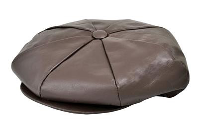 leather applejack hat