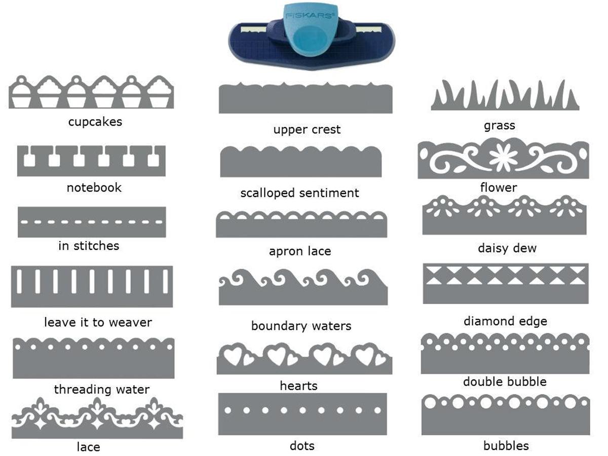 Fiskars Border Punch Paper Edger Scrapbook Craft Card Making Choose