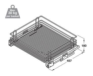 Hafele Kitchen Pull Out Chrome Wire Basket For Door Fixing / Hinge Door Cabinet  eBay