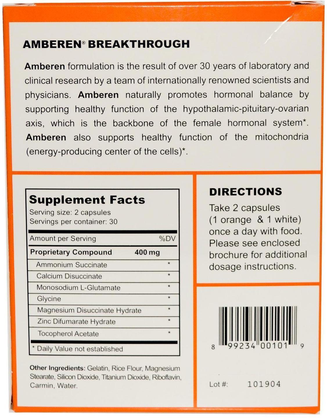 AMBEREN 60 Capsules HEALTHY CHOICE FOR MENOPAUSE Clinically