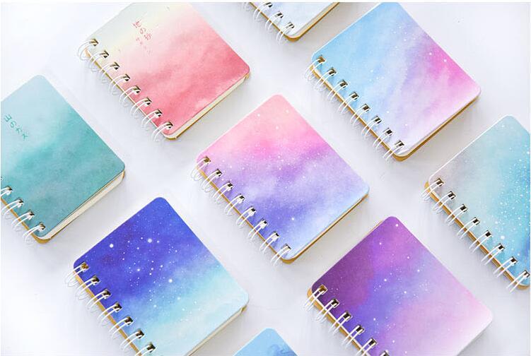 "Magic Sky" Mini Diary Pocket Notebook Hand Memo Pad Study Journal Coil