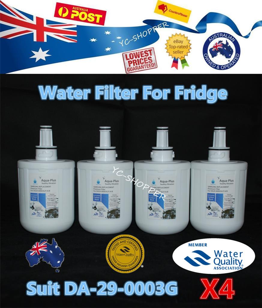 4 X SAMSUNG AQUAPURE DA2900003G PLUS COMPATIBLE WATER FILTER