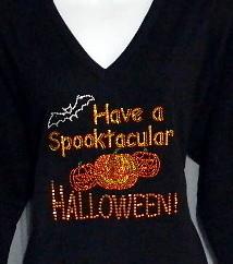 Camisa de celebración Rninetstone "Have a Spooktacular Halloween" NUEVA/MTO - Imagen 2 de 2