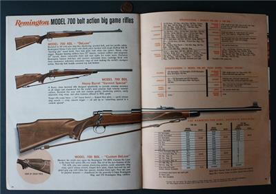 1969 Remington Rifles illustrated Gun Price List Catalog
