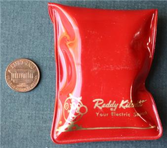 1960s Reddy Kilowatt Electricity Mascot vinyl pouch with raincap