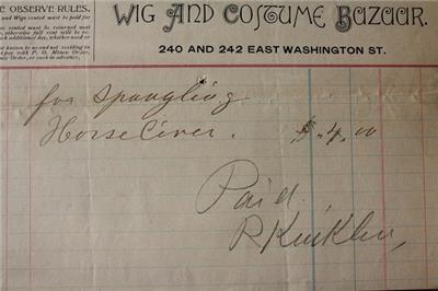 1897 Indianapolis Indiana Kinklin's Wig & Costume Bazaar ...