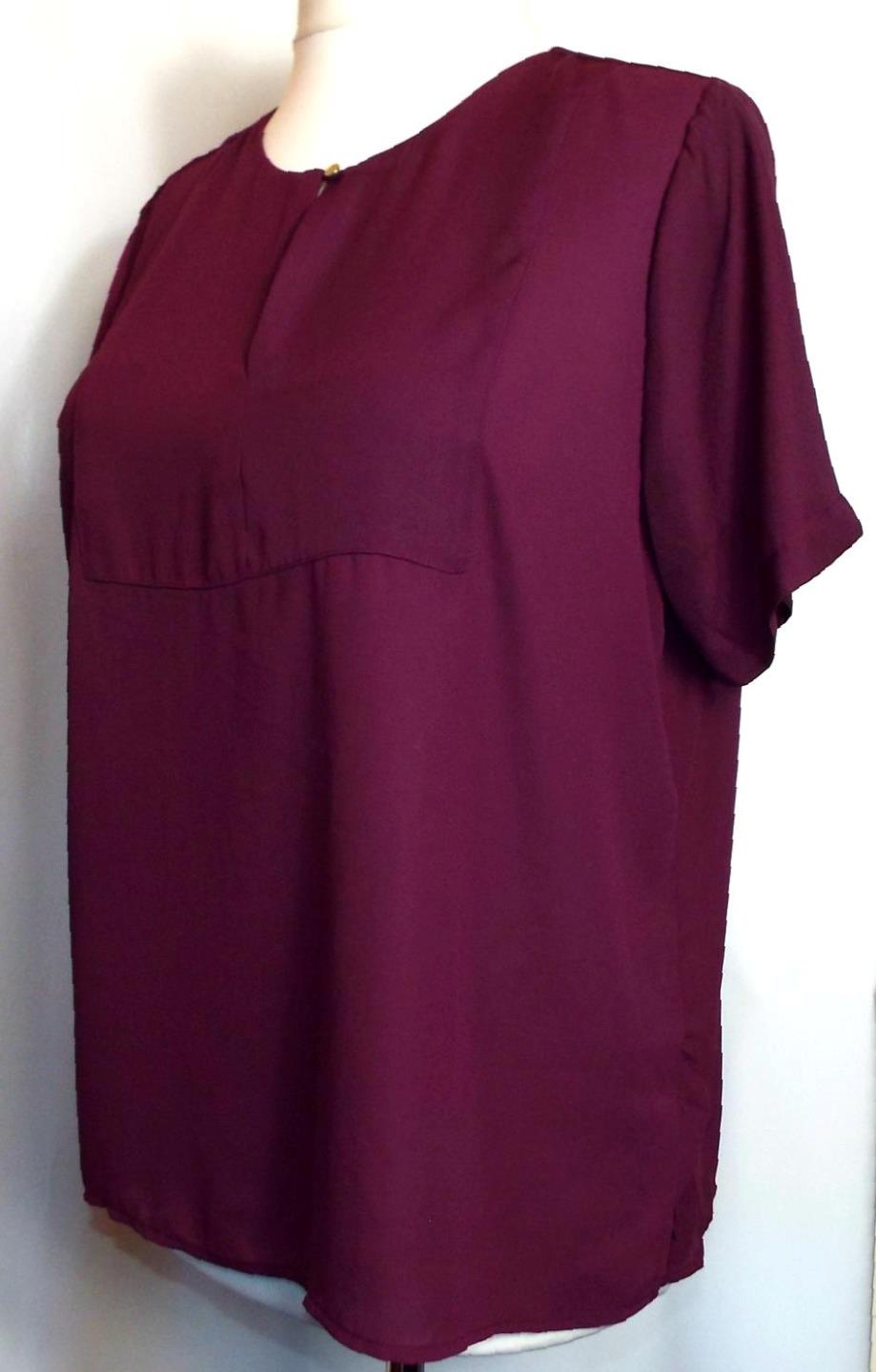 NEW 🌺SUPER EX-HIGH ST PINK OR PURPLE BUTTON FRONT TUNIC TOP 🌺20 22 24 # TUB** - Picture 9 of 9