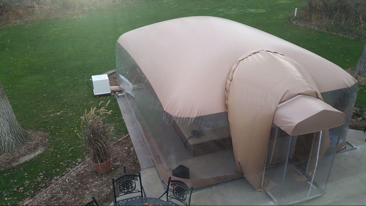 inflatable pool cover dome