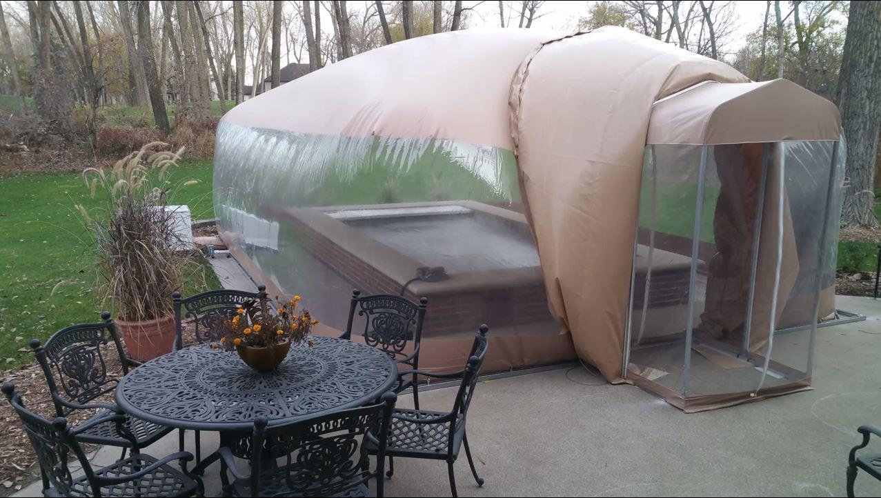 inflatable pool cover dome